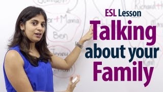 How to talk about your family  English Lesson  Free ESL Lessons [upl. by Lavern]