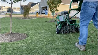 Fall Aeration and Fertilizing [upl. by Eylhsa]