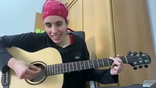 Day 77 with a guitar  practicing GCD chords with song The joker by Steve Miller [upl. by Llenad]