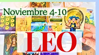 LEO quotUna OPORTUNIDAD De Recuperación Tarot NOVIEMBRE 410 [upl. by Oilicec]