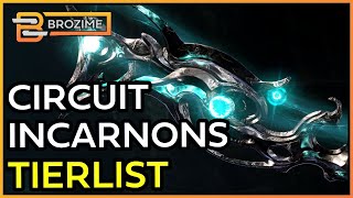 COMPLETE CIRCUIT INCARNON TIERLISTwith Builds  Warframe [upl. by Corny548]