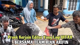 PRANK KERJAIN EDITOR YANG LAGI ULANG TAHUN  BERSAMA TEAM RIAN ARFIN [upl. by Annoerb]