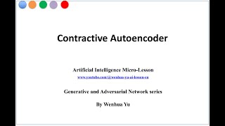 Contractive Autoencoder [upl. by Adlai150]