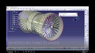 3D MODELLING TURBO JET ENGINE IN CATIA [upl. by Indira]