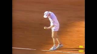 Jim Courier v Andre Agassi French Open 1991 Final [upl. by Arhas]