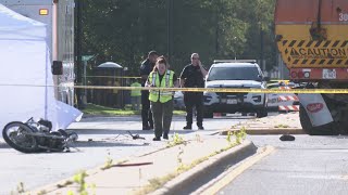 Fatal Motorcycle crash on Harrison closes part of the street [upl. by Janeta]