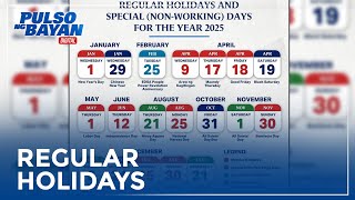 Malacañang inilabas na ang regular holidays at special nonworking days para sa 2025 [upl. by Suaeddaht19]