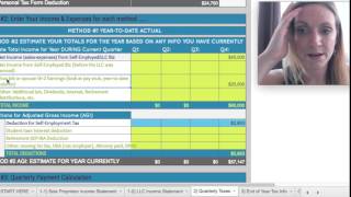 Quarterly Tax Estimate Step 2 WORKSHEET 2 V3 [upl. by Rimaj]