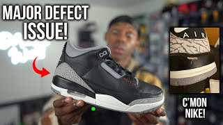 Nike DISAPPOINTED Us With The JORDAN 3 BLACK CEMENT Quality Control Is TERRIBLE On SHOCK DROP PAIRS [upl. by Reteip290]