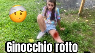 Eveline si rompe il ginocchio 🤕 e li esce tanto sangue 🩸 [upl. by Ennairda]