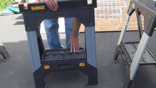 Dewalt DWST11031 Adjustable Metal Legs Sawhorse Review [upl. by Dnalyk160]