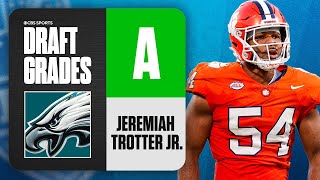 2024 NFL Draft Grades Eagles select Jeremiah Trotter Jr No 155 Overall  CBS Sports [upl. by Burnard]