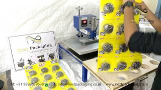 Manual scrubber packing machine  Small Scrubber packing machine  Juna packing machine [upl. by Airamasor29]