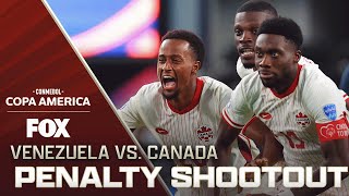 Venezuela vs Canada Entire Penalty Shootout in Quarterfinal Matchup  2024 Copa América [upl. by Atiruam]