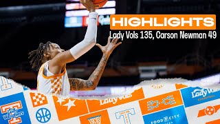 Lady Vols highlights of 10572 win vs CarsonNewman [upl. by Ozner]