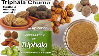 Triphala Churna Preparation method  HaritakiVibhitakiAmalai75gm [upl. by Ahkeber]