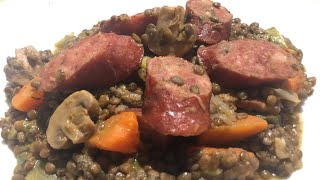 LENTIL SAUSAGE STEW  EASY RECIPE LUTONG BAHAY SA FRANCE [upl. by Lanahtan518]