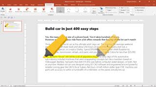 Text animation PowerPoint  Highlight with a marker [upl. by Aro708]