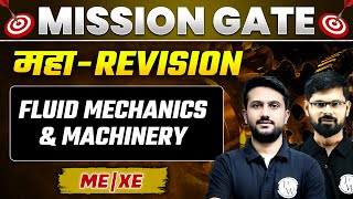 Fluid Mechanics amp Machinery One Shot  Maha Revision  ME  XE  GATE 2024 Preparation [upl. by Aliekahs]