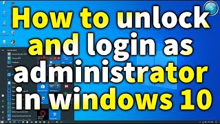 How to login as administrator in latest windows 10 [upl. by Methuselah594]