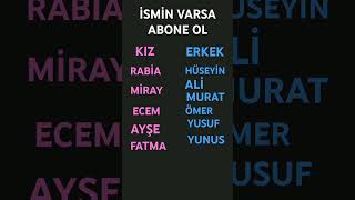 ABONE OL İSMİN YOKSA YORUMLARA YAZ BİR DAKİNE YAZARIM [upl. by Dareen]