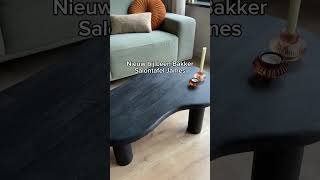 Nieuw Salontafel James Een zwarte mangohouten tafel in organische vorm leenbakker salontafel [upl. by Kokaras]