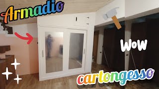 Armadio fai da te in cartongesso e su misura  plasterboard cabinet [upl. by Igic]