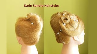 Wedding hairstyle  Hairstyle French Roll  Easy French twist Updo tutorial  Easy chignon tutorial [upl. by Nady840]