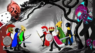 Season 1 amp 2 Stick War Legacy Animation  Generals Atreyos Kytchu King Zarek Xiphos Final Boss [upl. by Enuahs913]