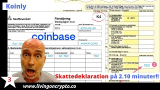 Gör skattedeklarationen automatiskt med Koinly och Coinbase på 2 minuter [upl. by Aralc650]