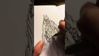 Speed drawing Gehrman from Bloodborne [upl. by Nylareg]