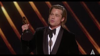 Brad Pitt Wins Best Supporting Actor [upl. by Vtehsta]