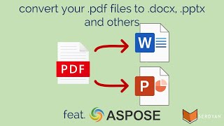 pdf to docx conversion feat aspose [upl. by Edna356]