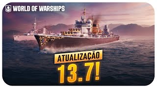 ATUALIZAÇÃO 137 ALMIRANTE OQUENDO e LEIPZIG DE GRAÇA no WORLD OF WARSHIPS [upl. by Dranek]