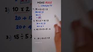 MDAS RULE mdasrule mdas mathtutorial mathlessons tutorial maths mathtutorial lifestyletv [upl. by Rikahs]