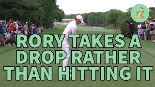 Rory McIlroy Takes a Smart Penalty Drop Golf Rules Explained [upl. by Morita303]