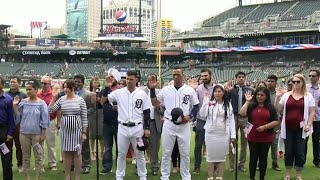 Two Detroit Tigers sworn in as US citizens [upl. by Harl]