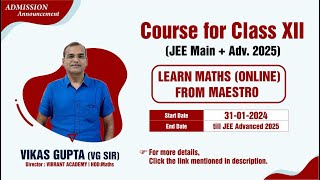 Course Announcement for JEE MAINS amp ADVANCED 2025 🔥  VG SIR MATHS  shorts education iitjee [upl. by Ohcirej]