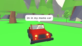 IM IN MY MOMS CAR VROOM VROOM meme  roblox  adopt me shorts [upl. by Els]