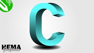 The Modern C Logo Design in Coreldraw Tutorial [upl. by Meggie455]