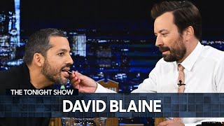 David Blaine Freaks Jimmy Out with a Terrifying Card and Nail Trick  The Tonight Show [upl. by Anilatsyrc]