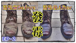 皮鞋還有皮革以及皮件發霉怎麼辦教你如何去除發霉How to deal with moldy leather shoes【三奇小教室】EP2 [upl. by Tollman309]