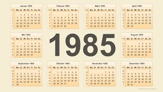 Kalender 1985 [upl. by Assyram]