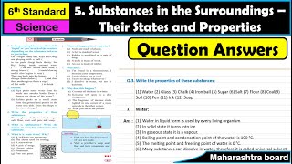 Substances in the Surroundings –Their States and Properties  Question Answers  Class 6  Science [upl. by Airad]