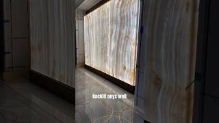 foyer wall with backlit onyx slabs Feature wall design Reno Gurus interiordesign [upl. by Sonnnie215]