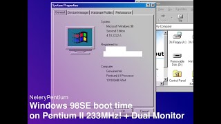 Windows 98 boot time on Pentium II 233MHz original speed [upl. by Camroc]