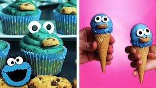 How to Make Cookie Monster Brownies Cupcakes and Ice Cream Cones  Easy Dessert Ideas by So Yummy [upl. by Nerfe]