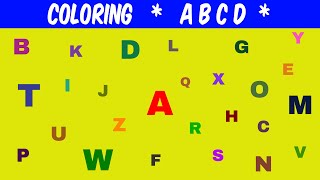 abcd aphabet coloring  abcd coloring videos  coloring abcd  dotted abcd coloring  learn alphabet [upl. by Alrac400]