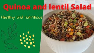 How to make quinoa and lentil salad  quick easy healthy and nutritious vegetarian [upl. by Ree993]