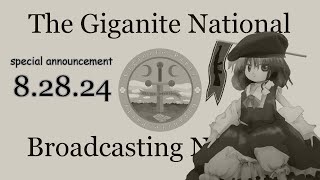 Giganite Special Announcement 82824 [upl. by Nosnhoj]